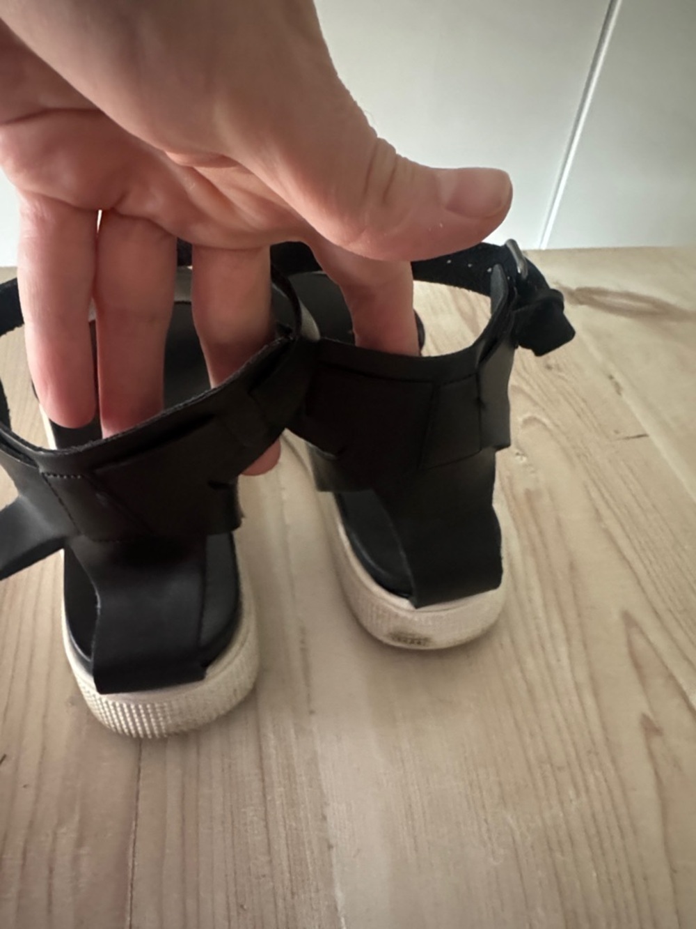 MIA Black Ankle-Strap Platform Sandals - Picture 3 of 8